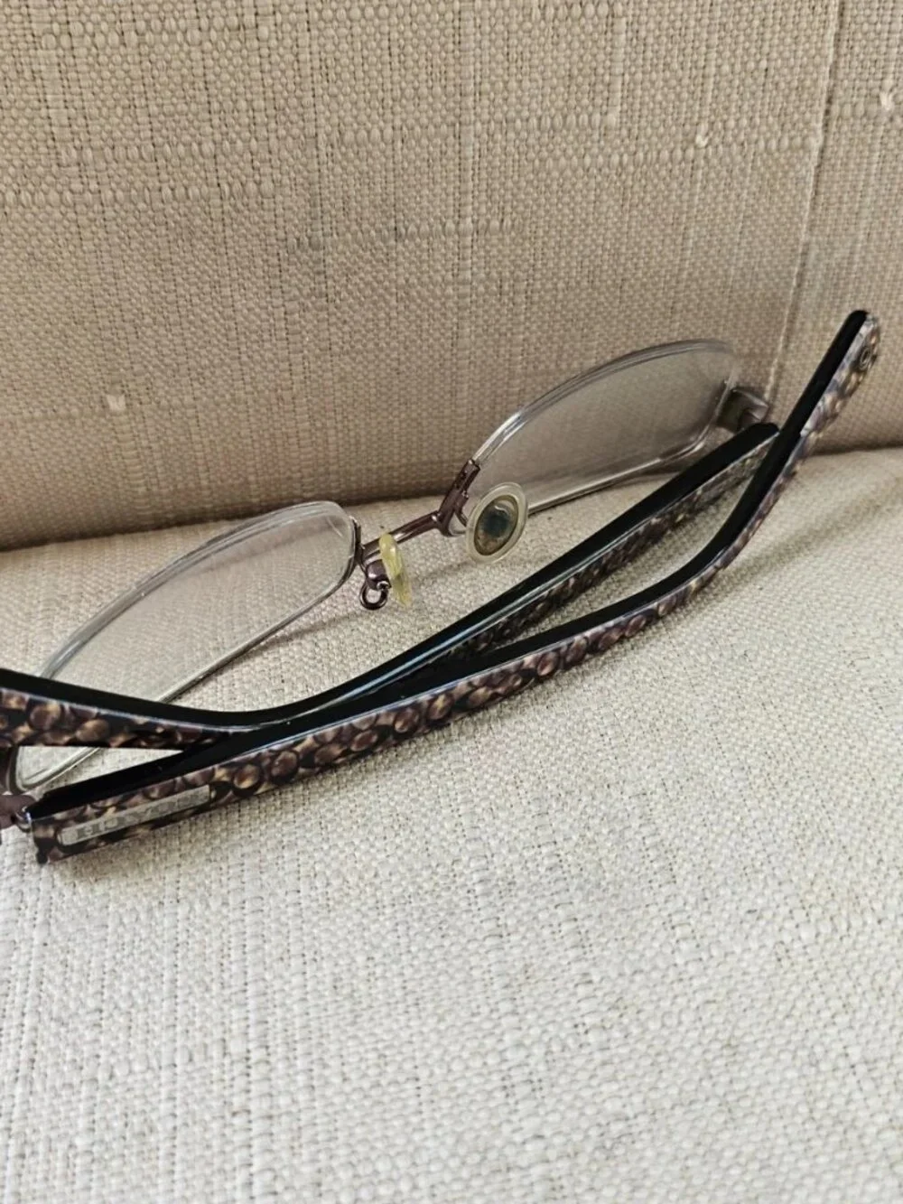Coach Eyeglasses Frame EULALIA Satin Gunmetal/Beige Ocelot Sig C Eyewear Glasses